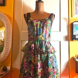 1980s Style Rosette Dress Cyndi Lauper New Wave